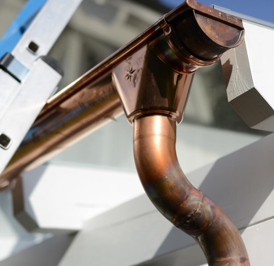 Copper Rain Gutter Installation in Provo & Sandy Utah