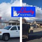 This was a residential roof replacement in Provo. This was emergency service to complete the sale of this home. We were able to remove the old roofing, replace some rotted plywood, and install a new roof on a few days' notice to keep the transaction on schedule. The new shingles are CertainTeed Landmark moire black.